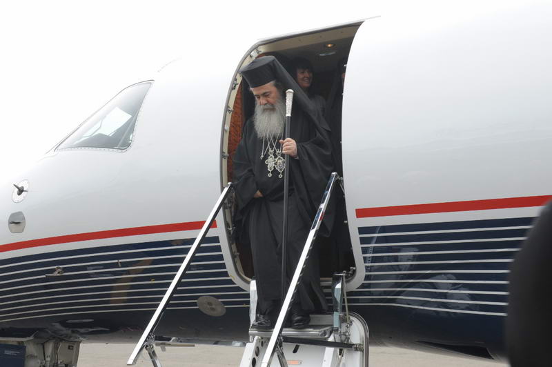 23 мая Предстоятель Иерусалимской Православной Церкви прибыл в Москву