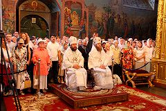 Митрополит Волоколамский Иларион совершил Божественную литургию в Новоспасском монастыре