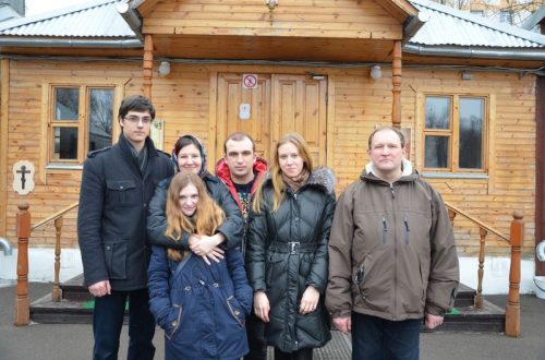 16 февраля 2014г. .на территории храма преподобного Серафима Саровского в Кунцеве прошло празднование дня православной молодежи