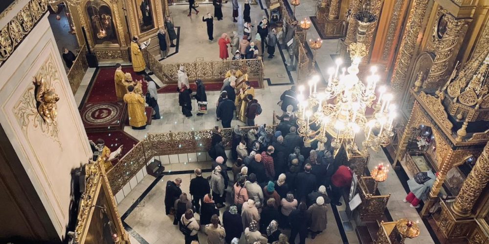 Всенощное бдение в Богоявленском соборе совершил епископ Одинцовский и Красногорский Фома