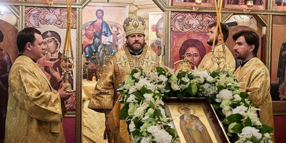 Епископ Фома совершил Литургию в престольный праздник в храме святой княгини Ольги в Солнцеве