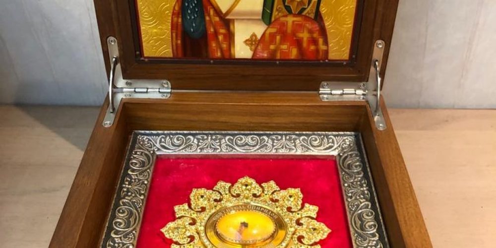 В храме Успения Пресвятой Богородицы в Матвеевском пребывает ковчег с частицей мощей свт. Спиридона Тримифунтского