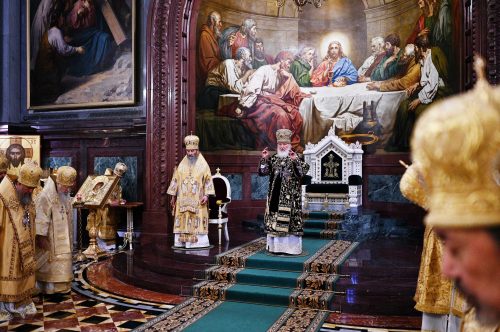 Епископ Фома поздравил Святейшего Патриарха с годовщиной интронизации