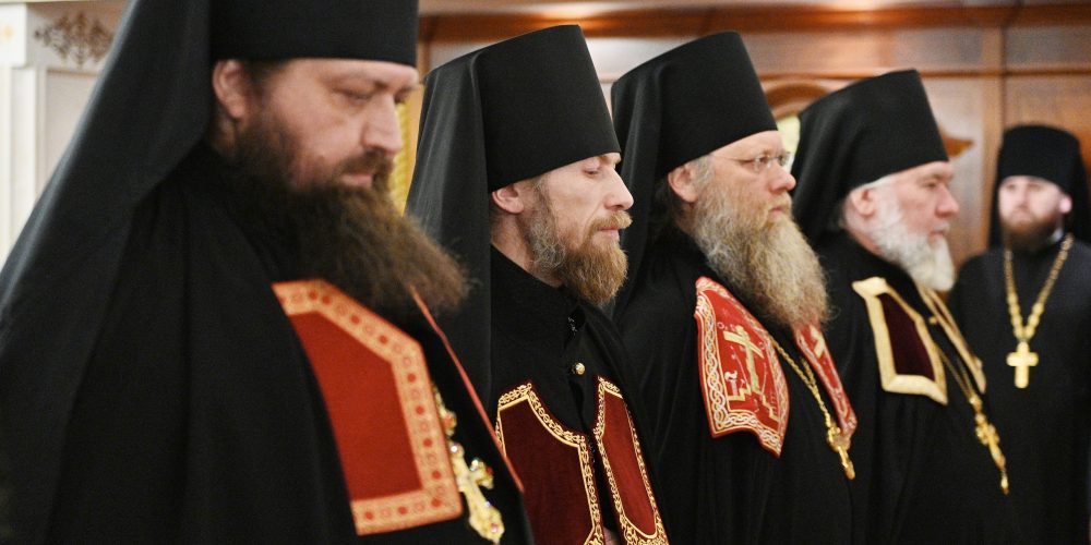 Епископ Фома сослужил Святейшему Патриарху при совершении чина наречения архимандрита Леонтия (Козлова) во епископа Сызранского и Шигонского