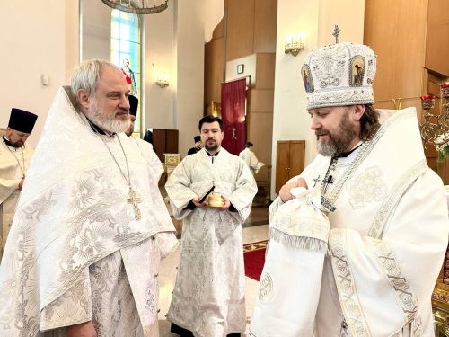 Архиепископ Одинцовский и Красногорский Фома совершил Литургию в Георгиевском соборе Одинцова