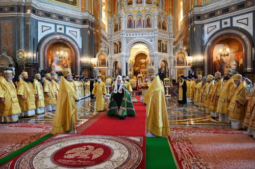 В день памяти равноапостольного князя Владимира епископ Фома сослужил Святейшему Патриарху в Храме Христа Спасителя