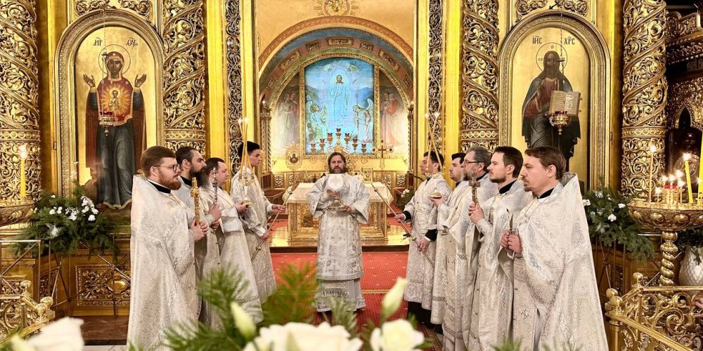 В праздник Крещения Господня архиепископ Фома совершил Литургию в престольный праздник в Богоявленском соборе