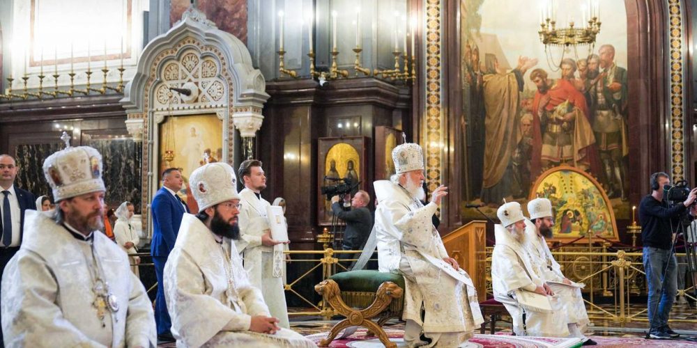 В праздник Преображения архиепископ Фома сослужил Патриарху Кириллу за Литургией в Храме Христа Спасителя