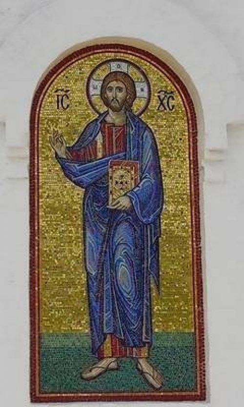 Чин освящения мозаичной иконы Христа Спасителя совершили в храме свт. Спиридона Тримифунтского