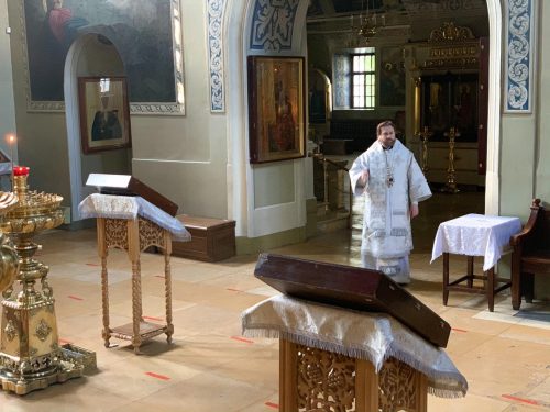В праздник Вознесения Господня епископ Фома совершил Божественную литургию в храме святителя Николая в Хамовниках