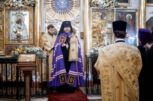 Архиепископ Одинцовский и Красногорский Фома совершил Литургию в храме Владимирской иконы Божией Матери в Куркино