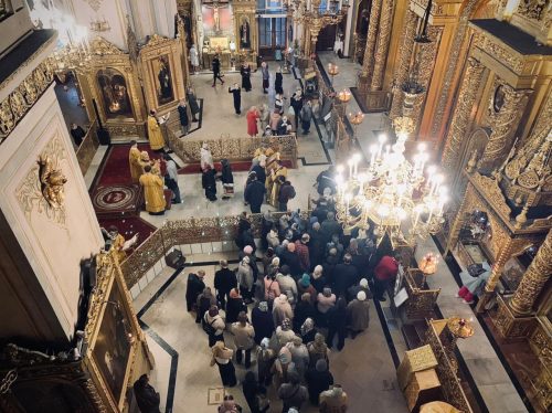 Всенощное бдение в Богоявленском соборе совершил епископ Одинцовский и Красногорский Фома