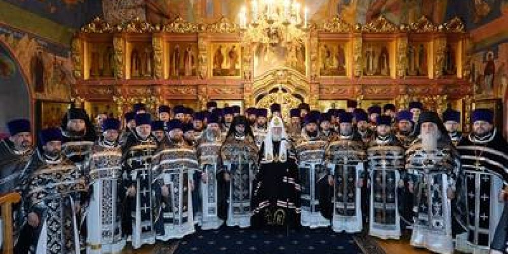 В Великий Вторник Святейший Патриарх Кирилл совершил Литургию в Новоспасском ставропигиальном монастыре