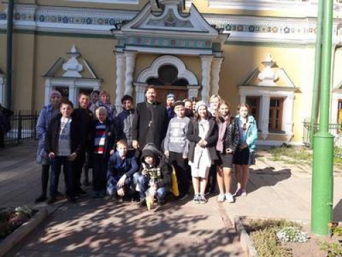 Ученики Воскресной школы в Троице-Сергиеве Лавре