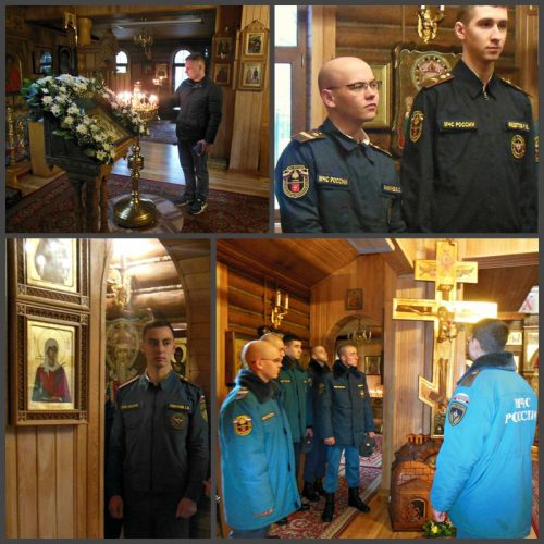 Солдаты-краткосрочники нового призыва посетили храм Св.вмч.Георгия Победоносца при МЧС.
