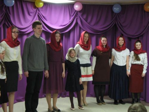 Праздничный спектакль молодежного объединения «Верность» в храме прав. Иоанна Русского в Кунцево