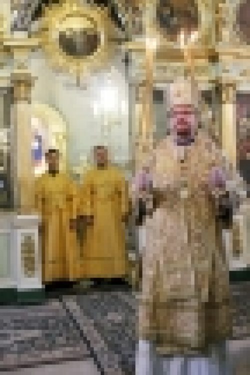 Епископ Выборгский и Приозерский совершил Всенощное бдение в храме Рождества Иоанна Предтечи на Пресне