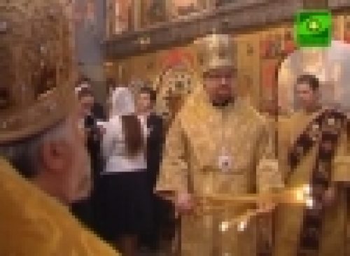 Великое освящение храма в честь св. Димитрия возглавил епископ Выборгский Игнатий. Видеосюжет