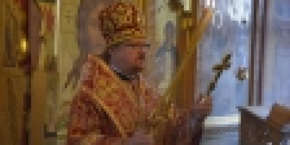 Епископ Выборгский и Приозерский Игнатий совершил Литургию в храме Благовещения Пресвятой Богородицы в Федосьино и освятил фундамент дома причта