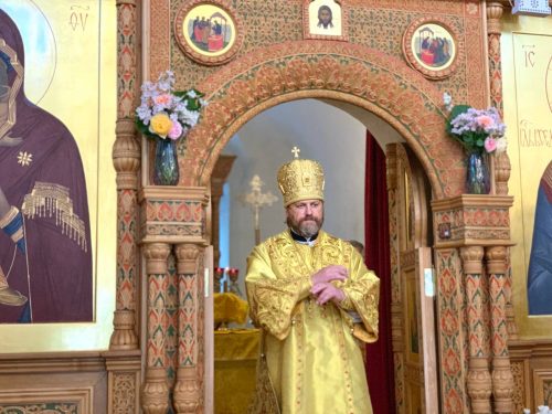 Епископ Одинцовский и Красногорский Фома совершил Литургию в храме Входа Господня в Иерусалим в городе Верее