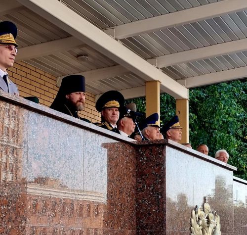 Владыка Фома принял участие в церемонии принятия присяги курсантами Голицынского пограничного института