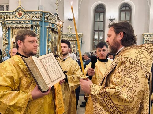 Всенощное бдение в Георгиевском соборе Одинцова совершил архиепископ Одинцовский и Красногорский Фома