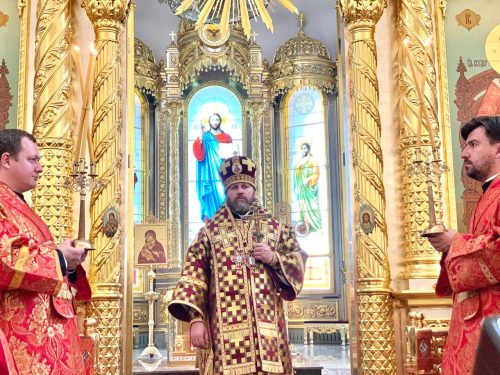 В день памяти Царственных страстотерпцев епископ Фома совершил Литургию в Георгиевском Одинцовском кафедральном соборе