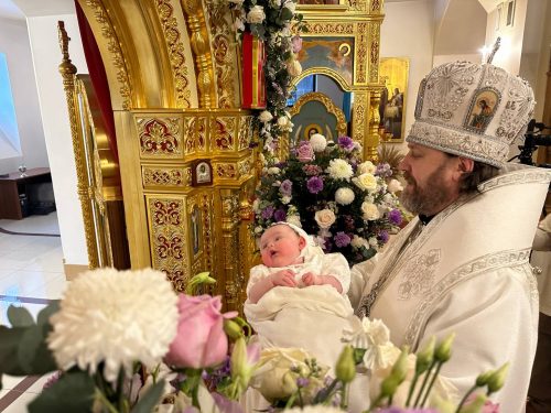 Архиепископ Фома совершил Крещальную литургию в храме Александра Невского в поселке Княжье озеро
